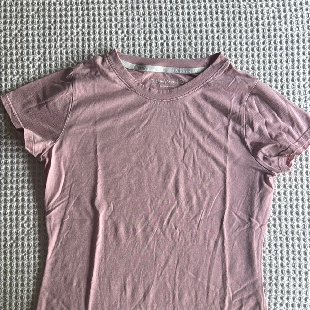 Outdoor Voices Merino Wool Tee Pink Women’s M